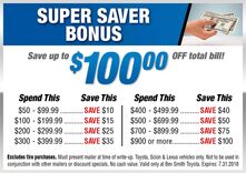 Super Savers Bonus Super Savers Bonus