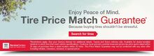 TIRE PRICE MATCH GUARANTEE TIRE PRICE MATCH GUARANTEE