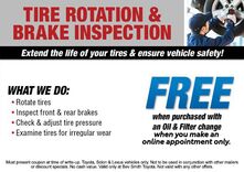 Tire Rotation & Brake Inspection Tire Rotation & Brake Inspection
