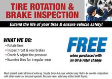 Tire Rotation & Brake Inspection Tire Rotation & Brake Inspection