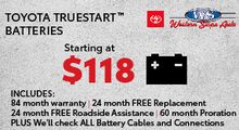 Toyota Truestart Batteries Toyota Truestart Batteries