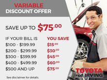 Variable Discount Offer Variable Discount Offer