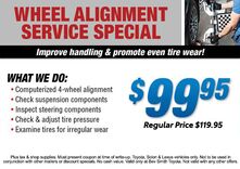 Wheel Alignment Service Special Wheel Alignment Service Special