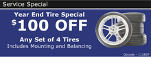 YEAR END TIRE SPECIAL YEAR END TIRE SPECIAL
