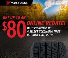 Yokohama Tires - Receive up to $80 Rebate Yokohama Tires - Receive up to $80 Rebate