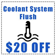 $20.00 OFF BG COOLANT FLUSH $20.00 OFF BG COOLANT FLUSH