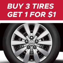 Buy 3 Get 1 Tire for $1 Buy 3 Get 1 Tire for $1