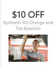 $10 OFF Oil Change & Tire Rotation $10 OFF Oil Change & Tire Rotation