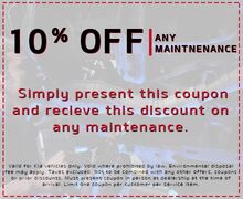 10% Off ANY MAINTENANCE 10% Off ANY MAINTENANCE