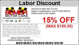 15% OFF LABOR (MAX $150.00) 15% OFF LABOR (MAX $150.00)