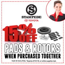 15% Off Pads & Rotors 15% Off Pads & Rotors