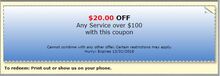 $20 off service center! $20 off service center!