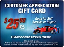 $25 Customer Appreciation Gift Card $25 Customer Appreciation Gift Card