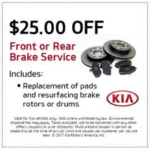 $25.00 Off Front or Rear Brake Service $25.00 Off Front or Rear Brake Service