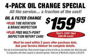 4-Pack Oil Change Special 4-Pack Oil Change Special