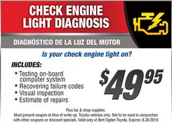 $49.95 Check Engine Light Diagnosis $49.95 Check Engine Light Diagnosis
