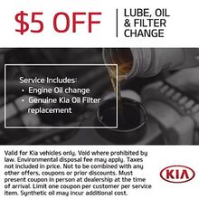 $5 Off Lube, Oil, and Filter change $5 Off Lube, Oil, and Filter change