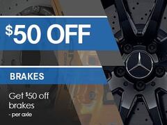 $50 OFF Per Axle - Front or Rear Brake Pad Replacement $50 OFF Per Axle - Front or Rear Brake Pad Replacement