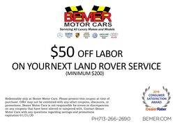 $50 OFF YOUR LABOR $50 OFF YOUR LABOR