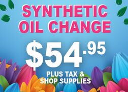 $54.95 Synthetic Oil Change Special $54.95 Synthetic Oil Change Special