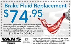 $74.95 Brake Fluid Replacement $74.95 Brake Fluid Replacement