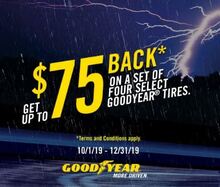 $75 GoodYear tire rebate Special $75 GoodYear tire rebate Special