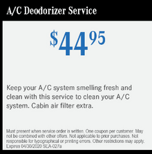 A/C Deodorizer Service A/C Deodorizer Service