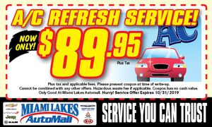A/C Service Special A/C Service Special