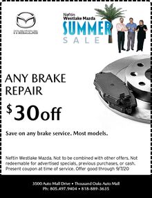 August '20 Brake Repair Special Offer August '20 Brake Repair Special Offer