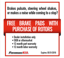 Brakes pulsate, steering wheel shakes, or Brakes pulsate, steering wheel shakes, or