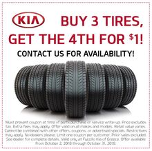 Buy 3 Tires, Get the 4th For $1! Buy 3 Tires, Get the 4th For $1!