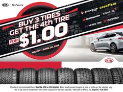 Buy 3 Tires Get the 4th Tire for $1.00 Buy 3 Tires Get the 4th Tire for $1.00