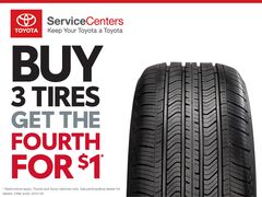 Buy 3 Tires at Regular Price, Get the 4th Tire for $1.00 Buy 3 Tires at Regular Price, Get the 4th Tire for $1.00