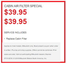 CABIN AIR FILTER SPECIAL CABIN AIR FILTER SPECIAL