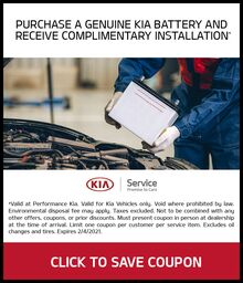 COMPLIMENTARY INSTALLATION OF KIA BATTERY COMPLIMENTARY INSTALLATION OF KIA BATTERY