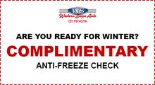 Complimentary Anti-Freeze Check Complimentary Anti-Freeze Check