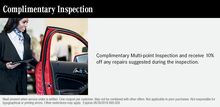 Complimentary Inspection Complimentary Inspection