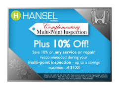 Complimentary Multi-Point Inspection! Complimentary Multi-Point Inspection!