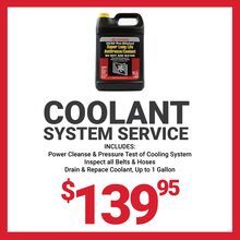 Coolant System Service Special Coolant System Service Special