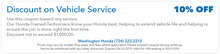 Discount on Vehicle Service 10% Off Discount on Vehicle Service 10% Off
