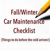 FALL CHECKLIST FALL CHECKLIST