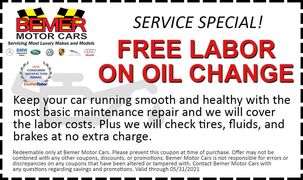 FREE LABOR ON OIL CHANGE FREE LABOR ON OIL CHANGE