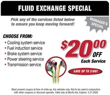 Fluid Exchange Special Fluid Exchange Special