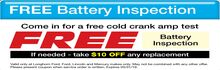 Free Battery Inspection Free Battery Inspection