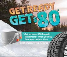 Get up to $80 When Purchasing Four Select Winter Tires Get up to $80 When Purchasing Four Select Winter Tires
