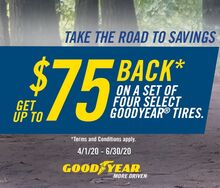 Goodyear Tires - Get Up To $75 Back Goodyear Tires - Get Up To $75 Back