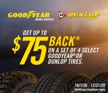 Goodyear Tires - Get Up To $75 Back Goodyear Tires - Get Up To $75 Back