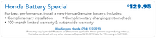 Honda Battery Special! $129.95 Honda Battery Special! $129.95