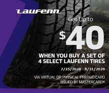Laufenn Tires- Receive a $40 Prepaid Card Laufenn Tires- Receive a $40 Prepaid Card