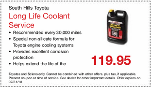 Long Life Coolant Service - $119.95 Long Life Coolant Service - $119.95